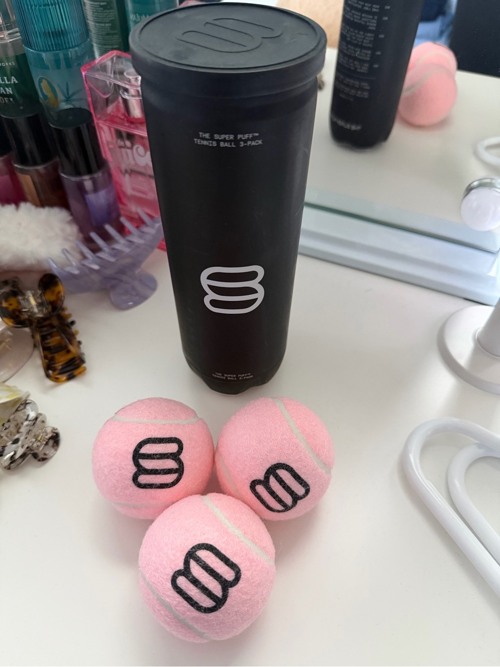Bath accessory - bath puffs (tennis ball style)